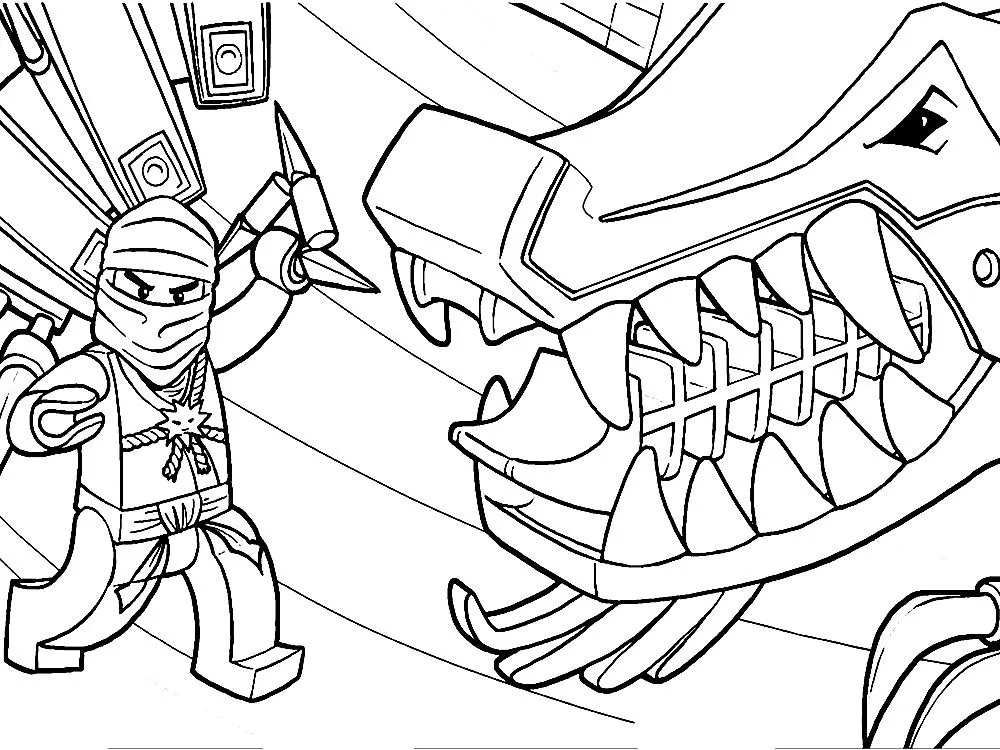 Dibujos para colorear – Lego Ninjago, imprimir gratis