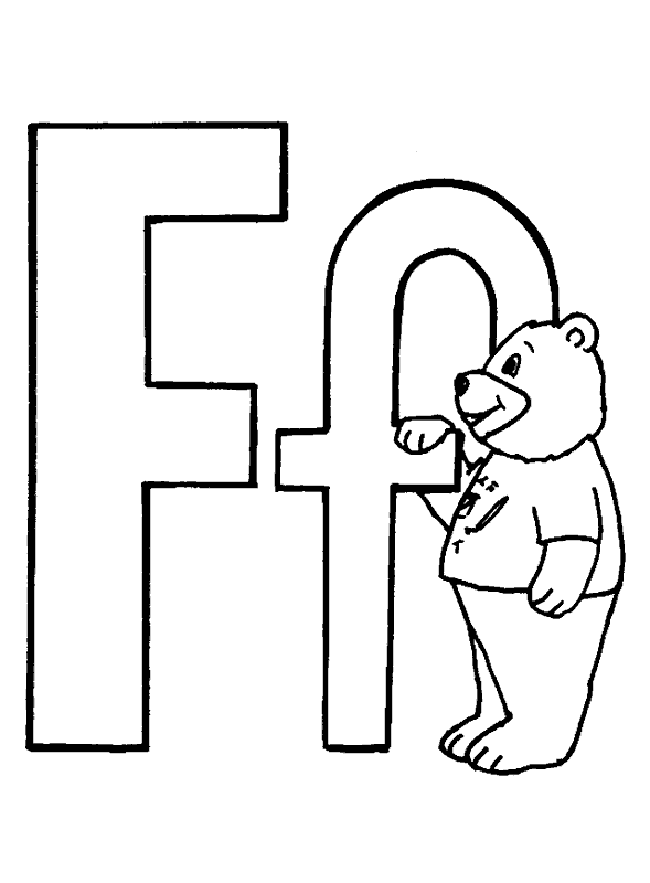 Letra F para colorear con dibujos - Imagui