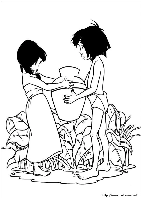 Dibujos para colorear de El libro de la Selva Dibujos para colorear de El libro de la Selva