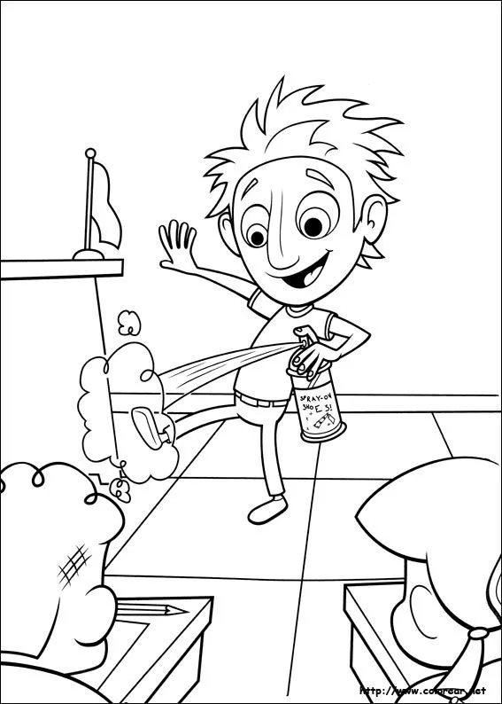 Dibujos para colorear de Lluvia de hamburguesas