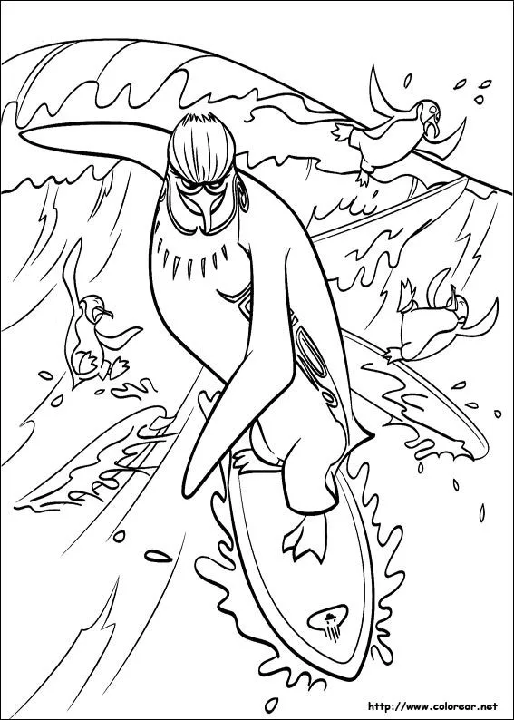 Dibujos para colorear de Locos por el surf