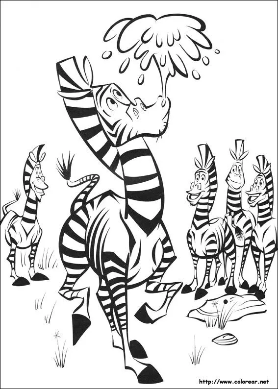 Dibujos para colorear de Madagascar 2