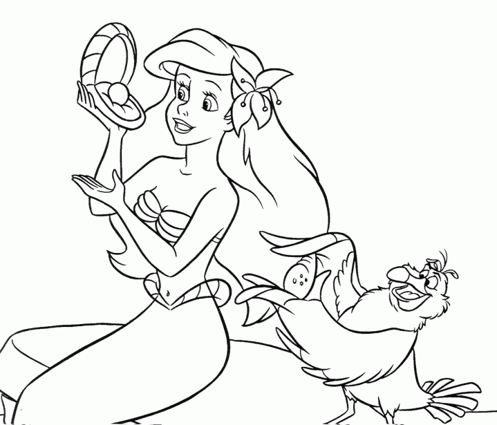 Cuentos infantiles: Ariel para colorear. La sirenita. Dibujos para ... Cuentos infantiles: Ariel para colorear. La sirenita. Dibujos para ...