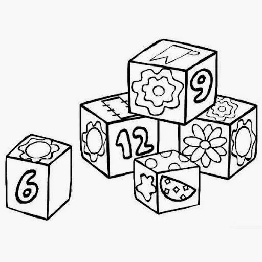 Dibujo para colorear de un cubo - Imagui
