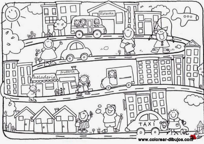 Dibujos para colorear. Maestra de Infantil y Primaria.: Pueblos y ... Dibujos para colorear. Maestra de Infantil y Primaria.: Pueblos y ...