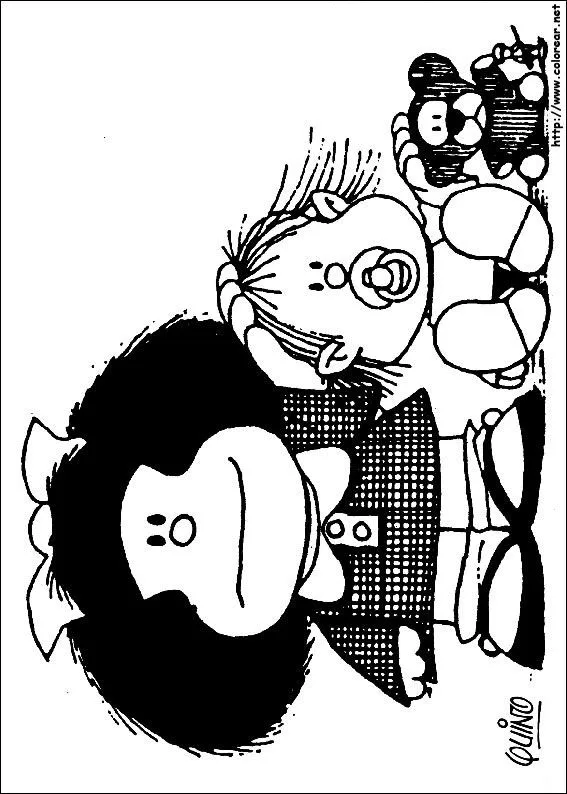 Dibujos de Mafalda para colorear en Colorear.net Dibujos de Mafalda para colorear en Colorear.net