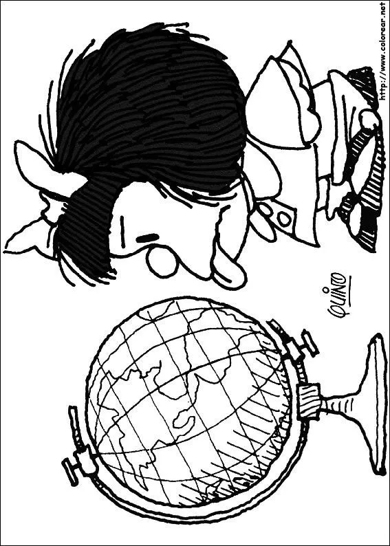Dibujos para colorear de Mafalda
