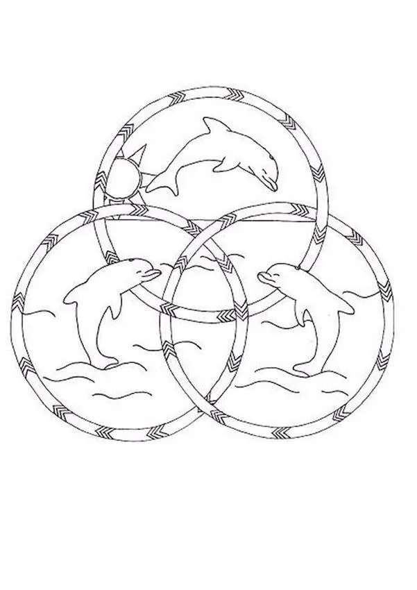 Dibujos para colorear mandala hermosos delfines - es.hellokids.com Dibujos para colorear mandala hermosos delfines - es.hellokids.com