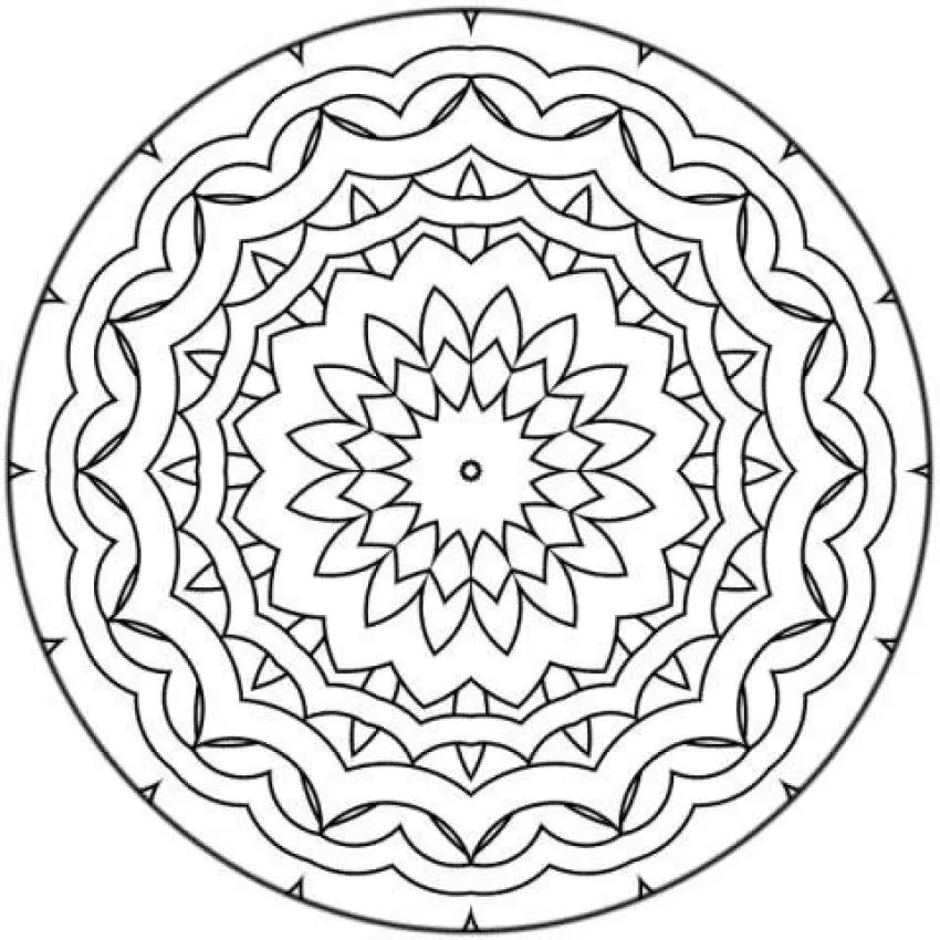 Dibujos para colorear MANDALAS para jovenes - Lazos básicos