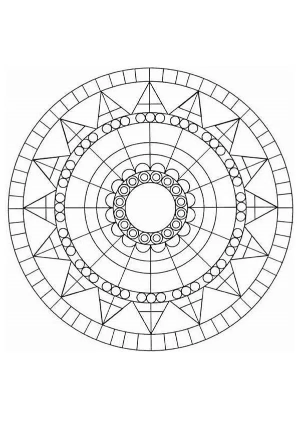 Dibujos para colorear MANDALAS para jovenes - Mandala azteca Dibujos para colorear MANDALAS para jovenes - Mandala azteca