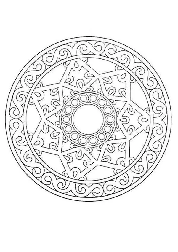 Dibujos para colorear MANDALAS para jovenes - Mandala azteca Dibujos para colorear MANDALAS para jovenes - Mandala azteca