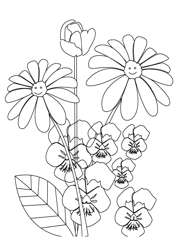 Dibujos para Colorear y Manualidades: Dibujos de Flores para colorear