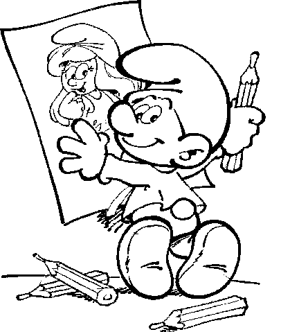 Dibujos para Colorear y Manualidades: Dibujos de los pitufos para ...