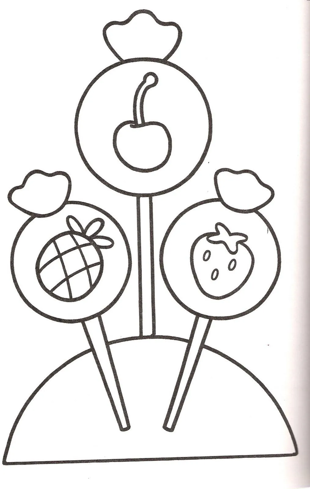 Dibujo de golosinas para pintar, colorear e imprimir Dibujo de golosinas para pintar, colorear e imprimir