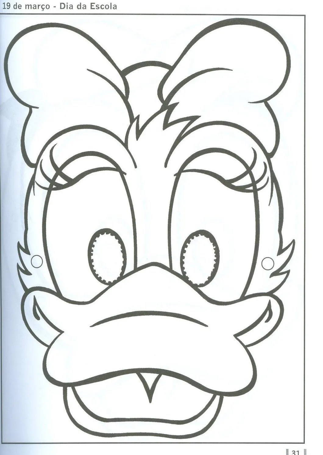 Dibujos para Colorear y Manualidades: Máscara de Daisy para colorear Dibujos para Colorear y Manualidades: Máscara de Daisy para colorear