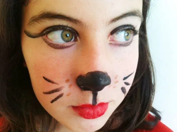 Dibujos para Colorear: Maquillaje de gato fácil Dibujos para Colorear: Maquillaje de gato fácil