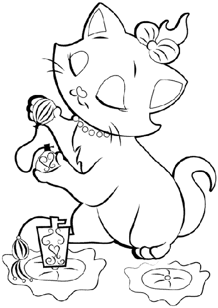 Mary gatita para colorear - Imagui