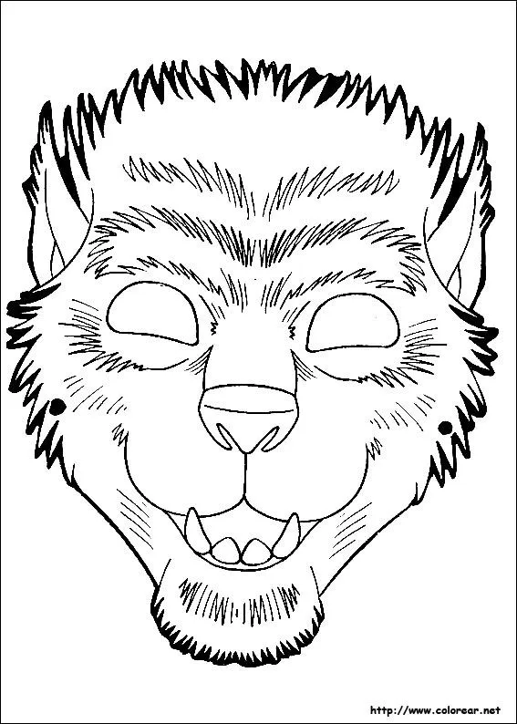 Dibujos para colorear de Máscaras de Halloween Dibujos para colorear de Máscaras de Halloween