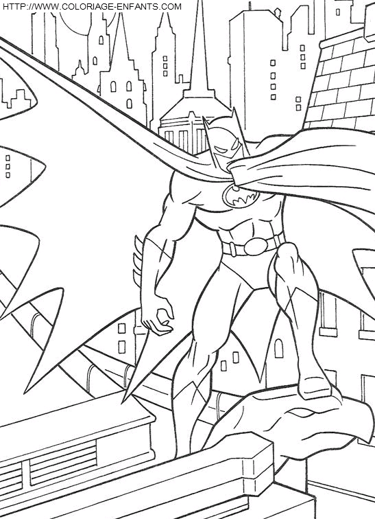Dibujos Para Colorear: Dibujo Para Colorear De Batman En La Ciudad Dibujos Para Colorear: Dibujo Para Colorear De Batman En La Ciudad
