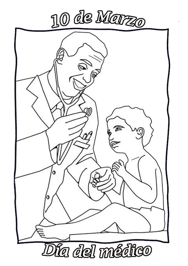 Dibujos para colorear del dia del medico - Imagui