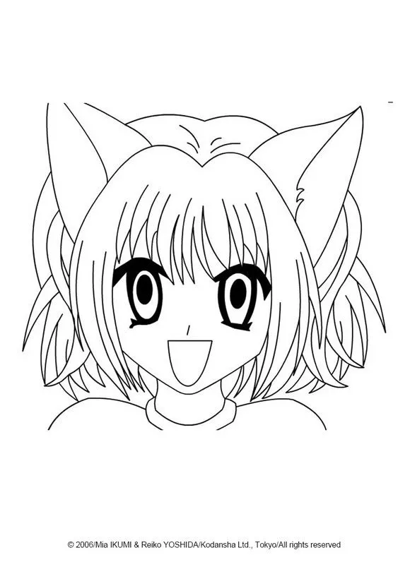 Dibujos para colorear MEW MEW POWER, retrato Zoey mew mew para ... Dibujos para colorear MEW MEW POWER, retrato Zoey mew mew para ...