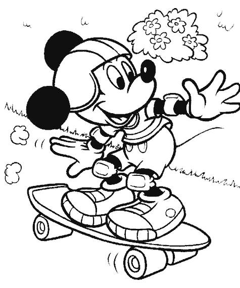 Dibujos para colorear de Mickey Mouse, Plantillas para colorear de ...