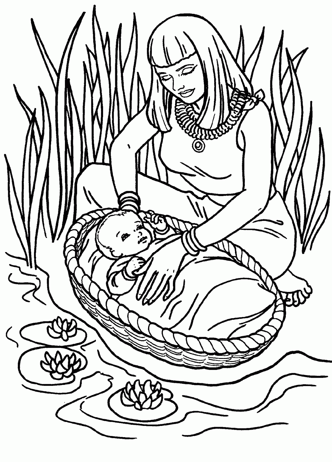 Dibujos Para Colorear De Moises | Imagenes Cristianas Para Colorear