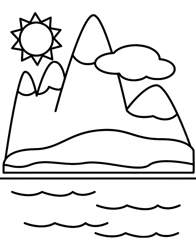 Dibujos para Colorear de montaña | Dibujos Para Colorear Imagen Dibujos para Colorear de montaña | Dibujos Para Colorear Imagen