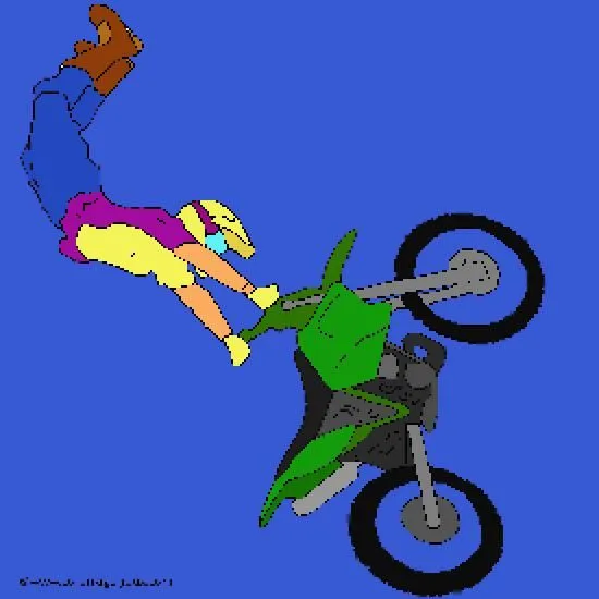 Dibujos para colorear de Motocross: Saltos de Freestyle - Dibujos ...