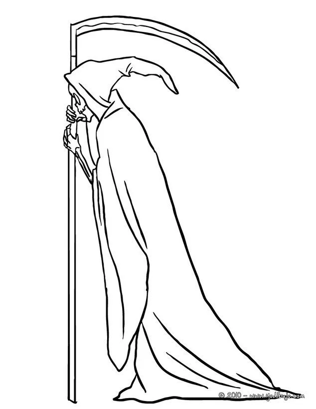 Dibujos para colorear LA MUERTE HALLOWEEN, el personaje la muerte ...