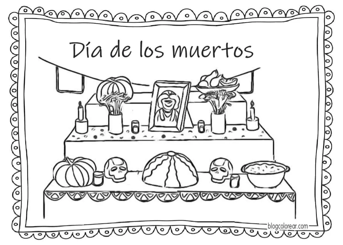 Dibujos para colorear día de los muertos - Colorear dibujos infantiles Dibujos para colorear día de los muertos - Colorear dibujos infantiles