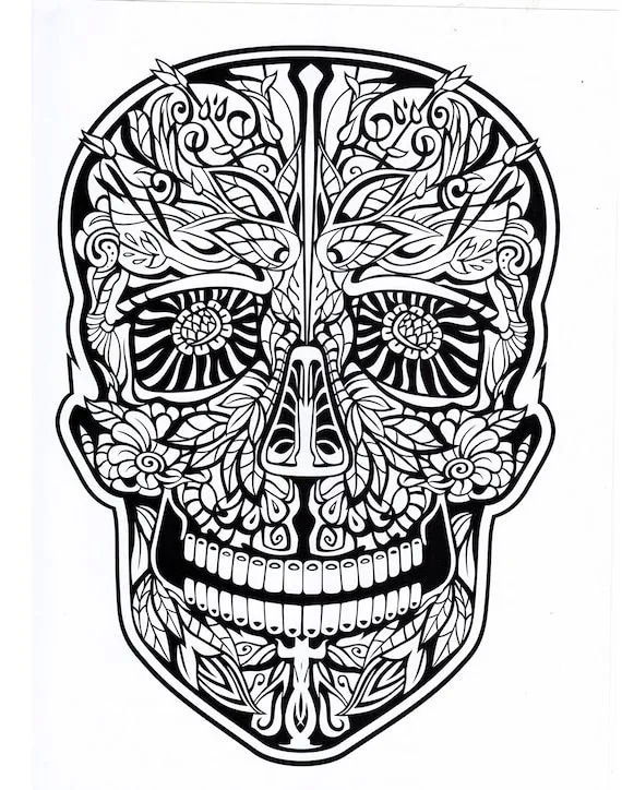 Dibujos para colorear, día de los muertos, día de muertos, artes y manualidades de halloween, descarga digital imprimible nº 481. - Etsy México Dibujos para colorear, día de los muertos, día de muertos, artes y manualidades de halloween, descarga digital imprimible nº 481. - Etsy México
