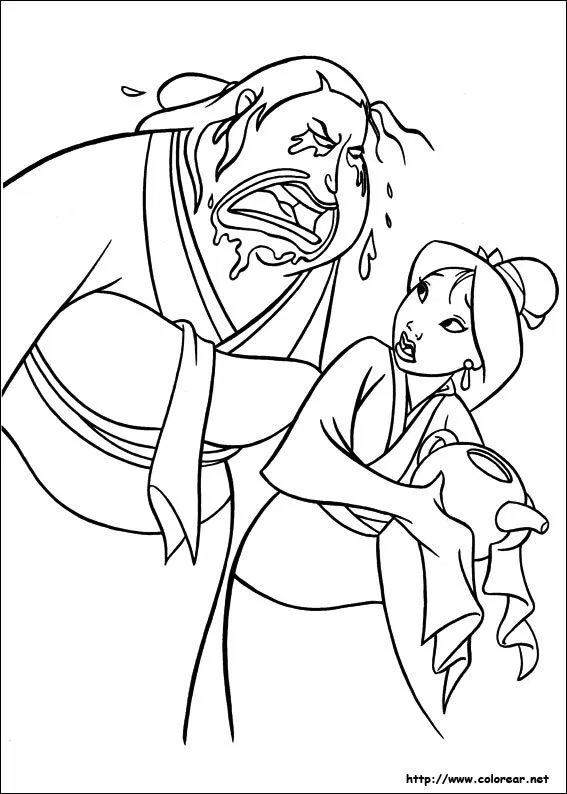 Dibujos para colorear de Mulán