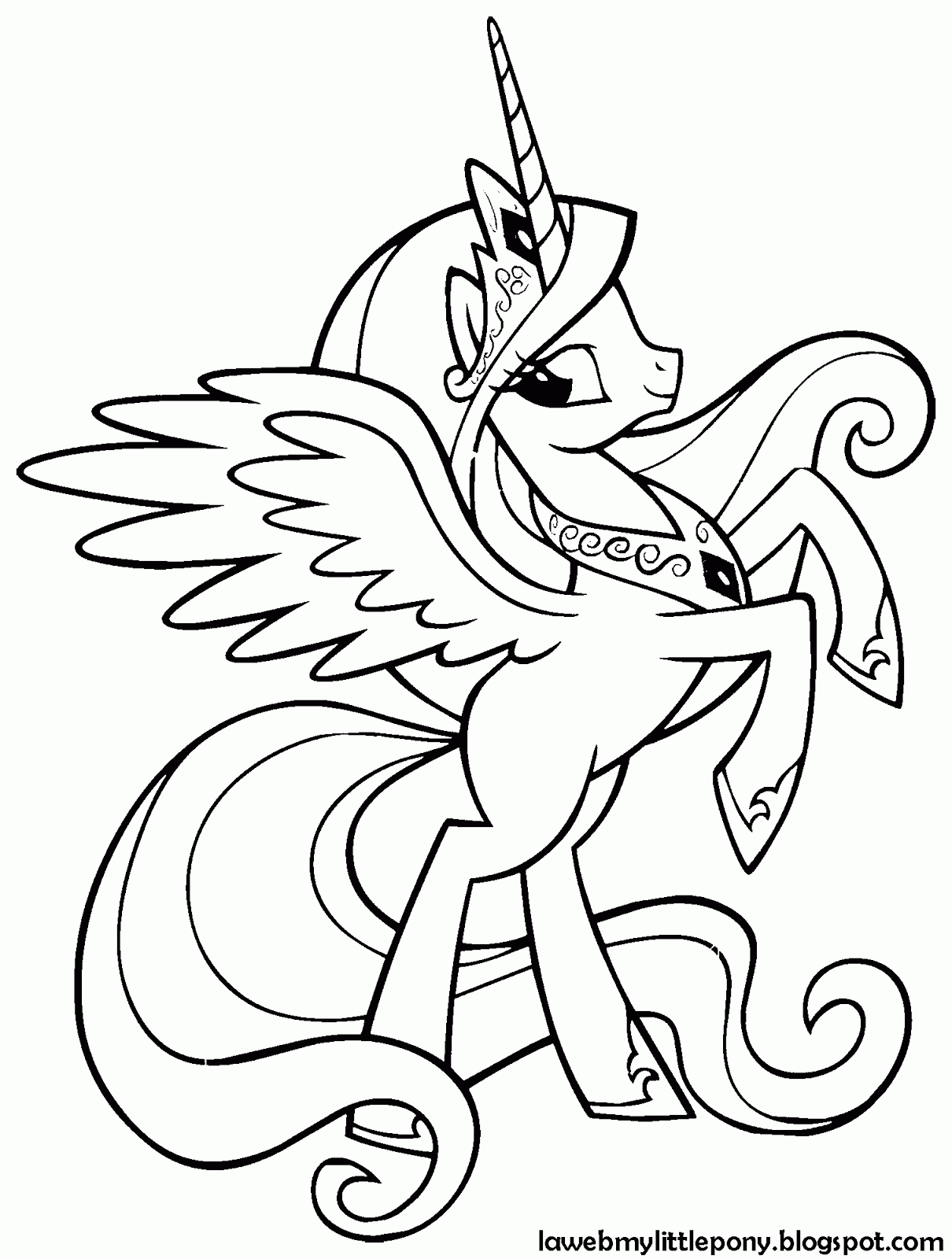 Dibujos para colorear de My Little Pony princesa celestia - Imagui