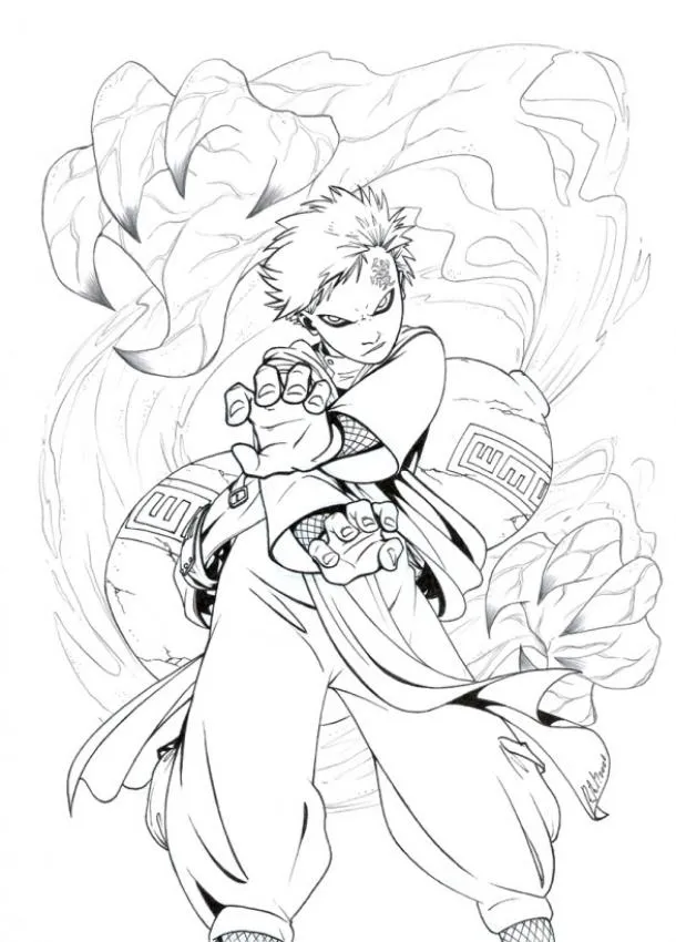 Dibujos para colorear NARUTO, Naruto - Shukaku para imprimir