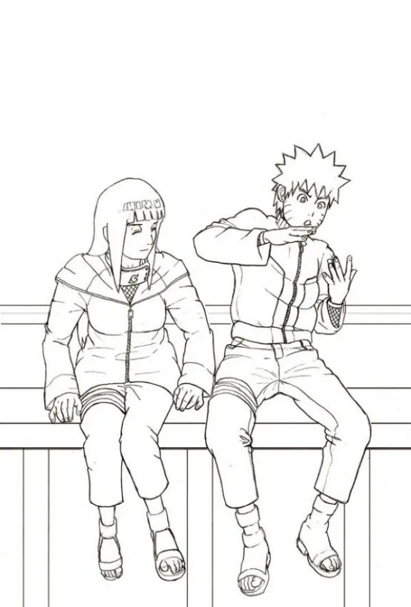 Dibujos para colorear NARUTO, Naruto y Hinata para imprimir Dibujos para colorear NARUTO, Naruto y Hinata para imprimir