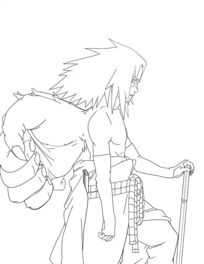 Dibujos para colorear NARUTO, Naruto - Sasuke para imprimir