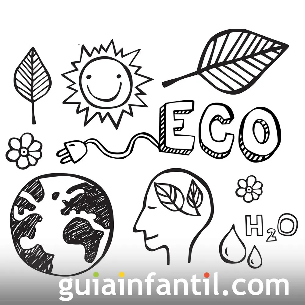 Dibujos para colorear con los niños del medio ambiente Dibujos para colorear con los niños del medio ambiente