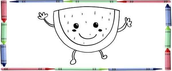Dibujos para colorear con niños de comidas