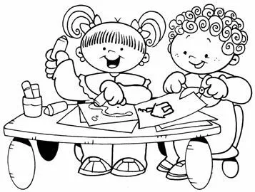 DIBUJOS PARA COLOREAR - NIÑOS EN LA ESCUELA : FICHAS PARA NIÑOS DIBUJOS PARA COLOREAR - NIÑOS EN LA ESCUELA : FICHAS PARA NIÑOS