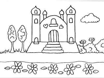 Castillos para pintar faciles para niños - Imagui Castillos para pintar faciles para niños - Imagui