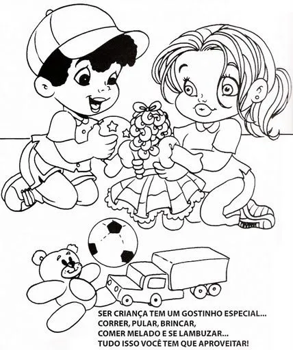 DIBUJOS PARA COLOREAR DE NIÑOS Y NIÑAS