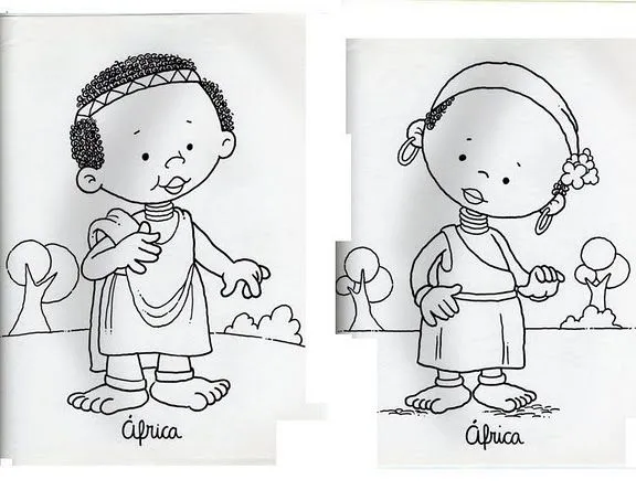 Dibujos para colorear de niños de diferentes razas - Imagui Dibujos para colorear de niños de diferentes razas - Imagui