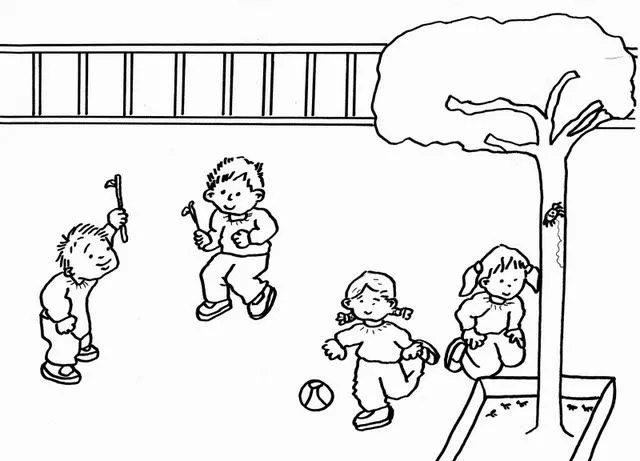 Niños en el recreo peleando para colorear - Imagui Niños en el recreo peleando para colorear - Imagui