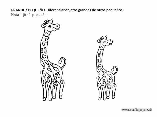 Dibujos para colorear nociones alto bajo - Imagui