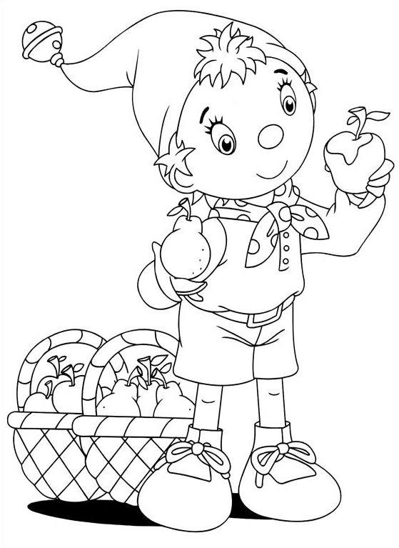 DIBUJOS PARA COLOREAR DE NODDY:NODDY COMPRA FRUTAS Y SE COME UNA ...