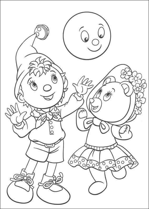 DIBUJOS PARA COLOREAR DE NODDY:NODDY Y OSITO SALUDAN AL SOL ... DIBUJOS PARA COLOREAR DE NODDY:NODDY Y OSITO SALUDAN AL SOL ...