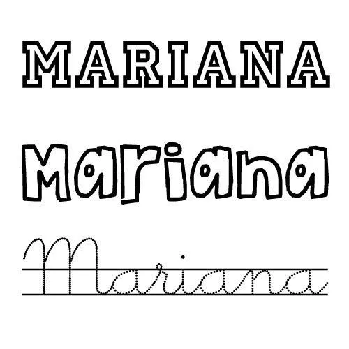 Dibujos para colorear del nombre Mariana - Nombres del santo de ... Dibujos para colorear del nombre Mariana - Nombres del santo de ...