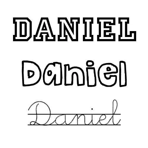 Dibujos para colorear del nombre para niños Daniel - Nombres del ...