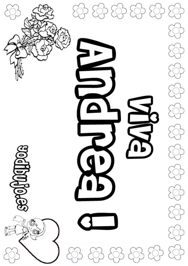 Dibujos para colorear NOMBRES NIÑAS, ANDREA para imprimir Dibujos para colorear NOMBRES NIÑAS, ANDREA para imprimir